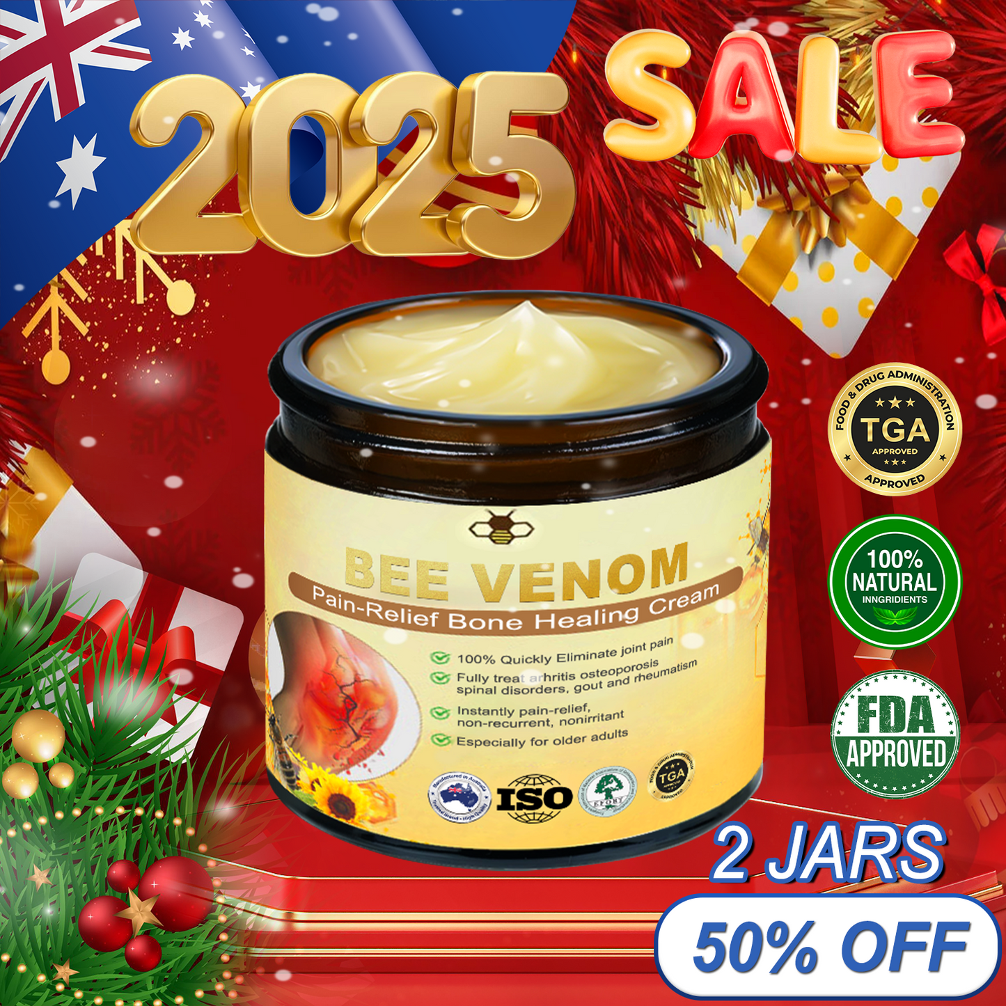 【✨Official Store✨】Bee Venom Pain-Relief Bone Healing Cream 👨‍⚕️ (Recommended by Australian Medical Association)